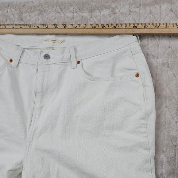 Levis Low Pro Straight Jeans Womens 33 Ivory 90s Streetwear Skater Y2K Relax - Picture 3 of 7